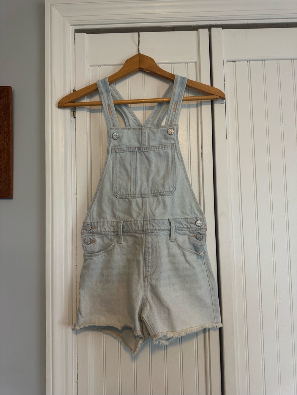 Old Navy Light Blue Denim Short Overalls